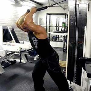 Cable Bent Over Triceps Exercise